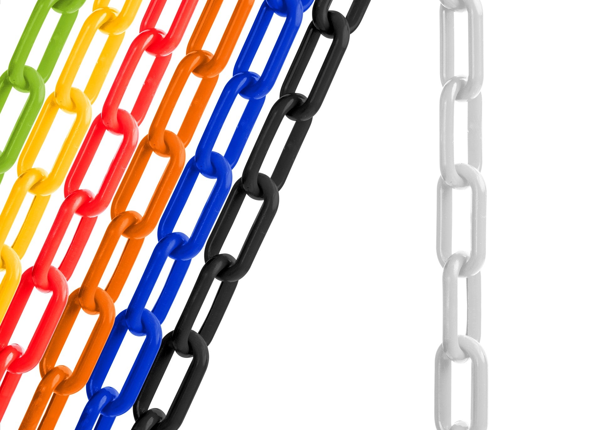 US Weight 2 Inch Plastic Safety Barrier Chain