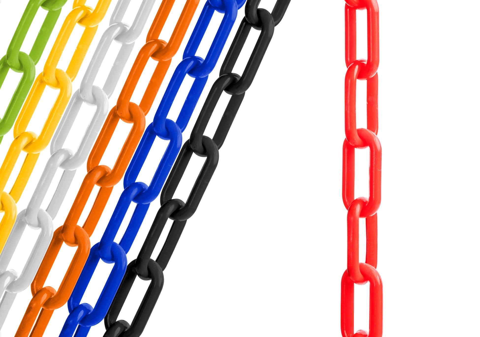 US Weight 2 Inch Plastic Safety Barrier Chain