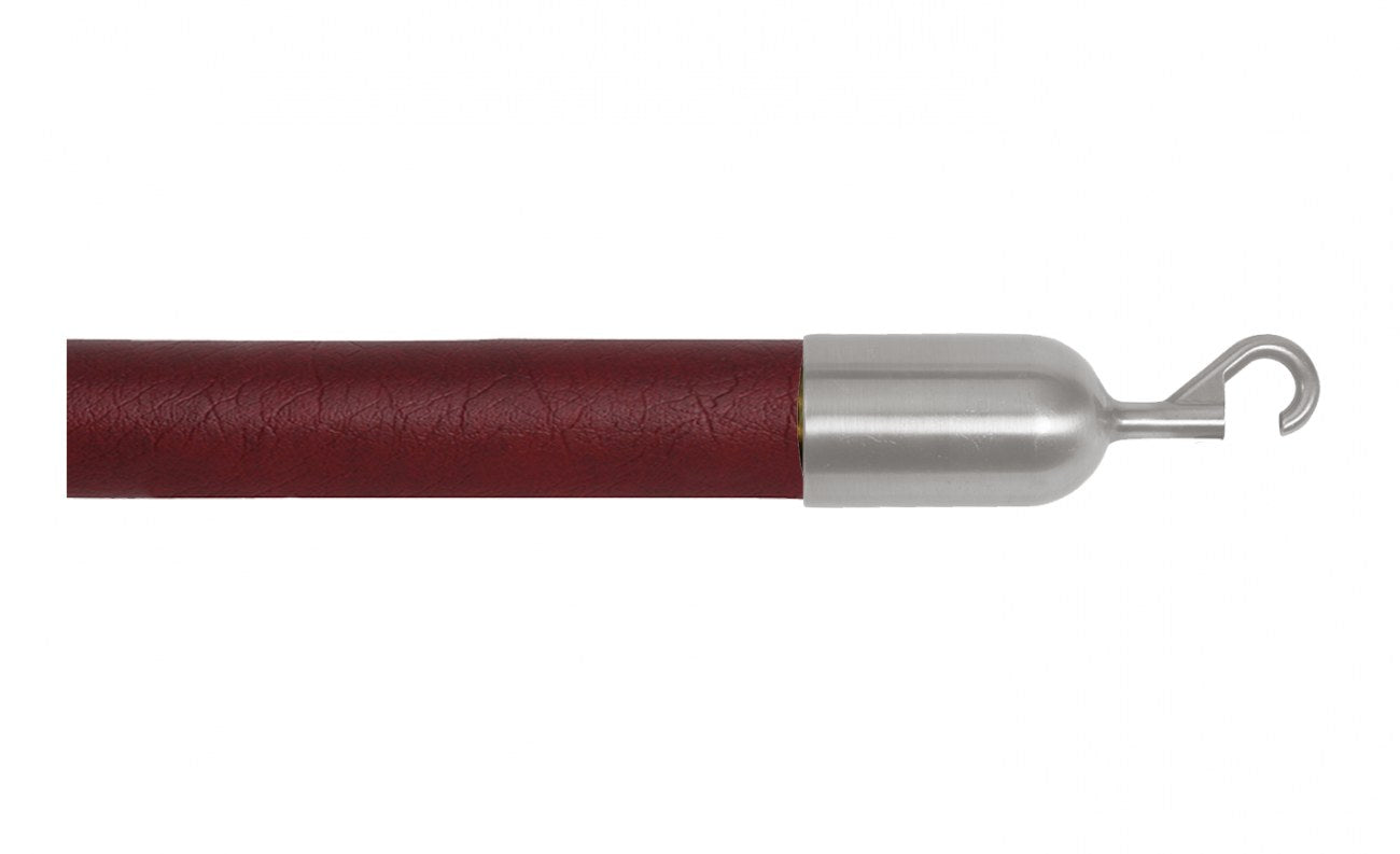 Crowd Control Barrier Stanchions Naugahyde Rope 1.5" Diameter Slide-Snap Ends