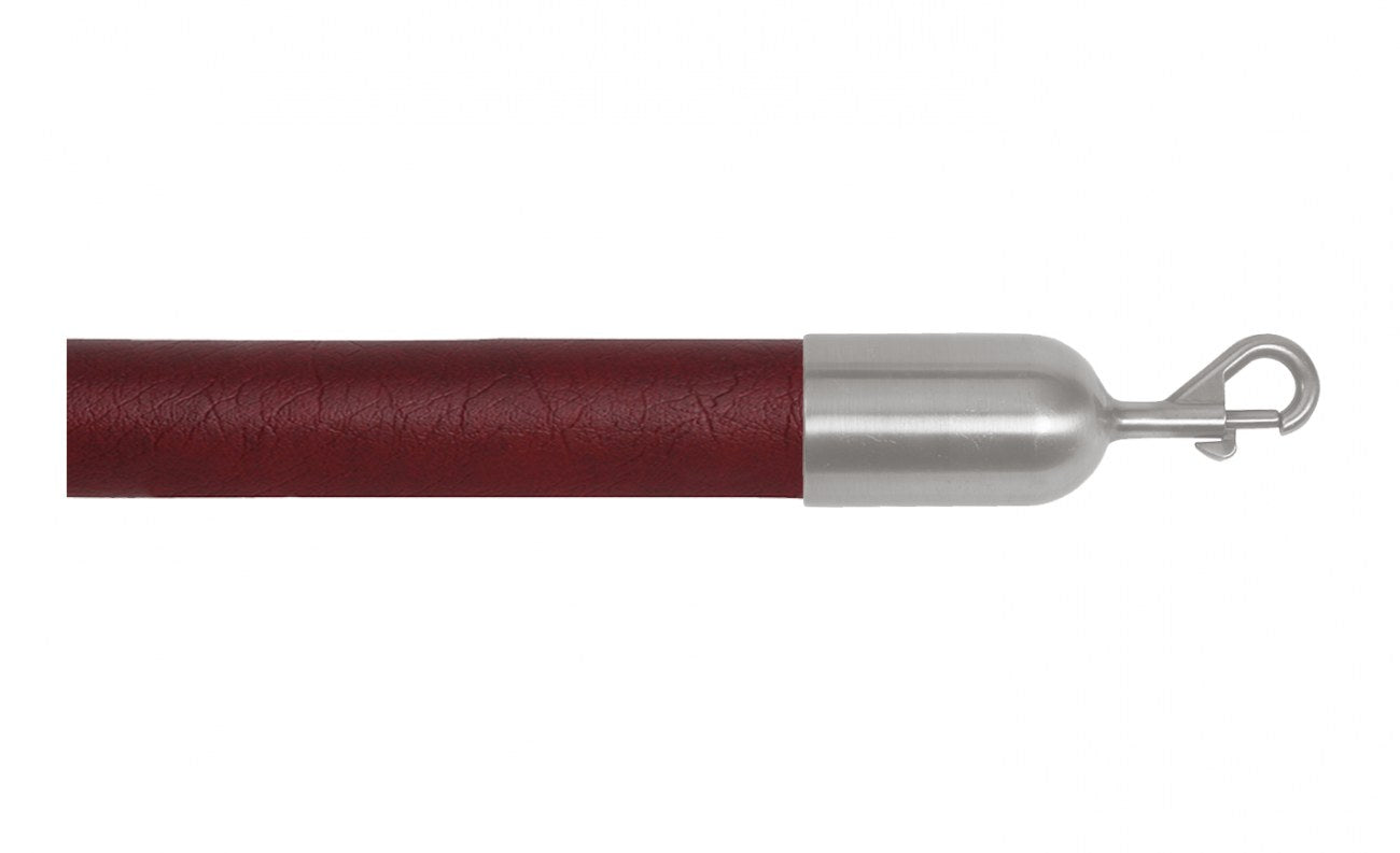 Crowd Control Barrier Stanchions Naugahyde Rope 1.5" Diameter Slide-Snap Ends