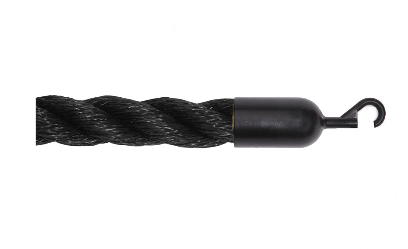 Twisted Polypropylene Rope for Crowd Control Barrier Stanchions  1.5" Diameter Slide-Snap Ends