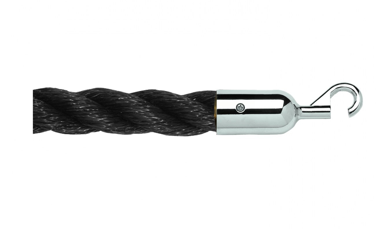 Twisted Polypropylene Rope for Crowd Control Barrier Stanchions  1.5" Diameter Slide-Snap Ends