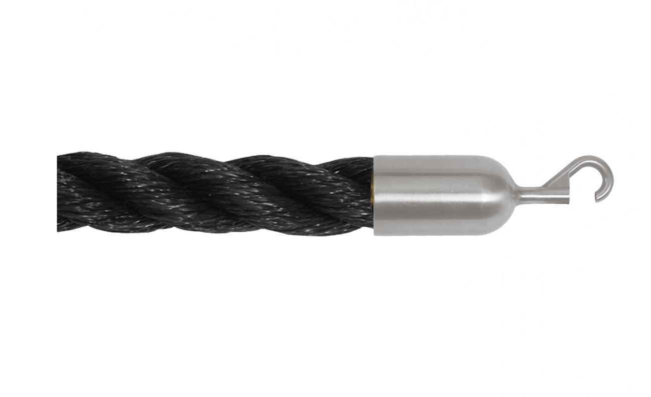 Twisted Polypropylene Rope for Crowd Control Barrier Stanchions  1.5" Diameter Slide-Snap Ends