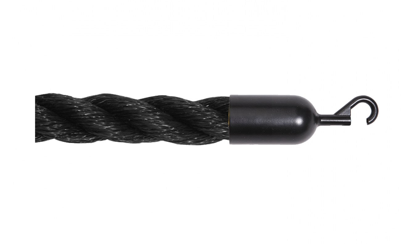 Twisted Polypropylene Rope for Crowd Control Barrier Stanchions  1.5" Diameter Slide-Snap Ends