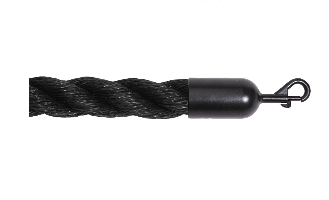 Twisted Polypropylene Rope for Crowd Control Barrier Stanchions  1.5" Diameter Slide-Snap Ends