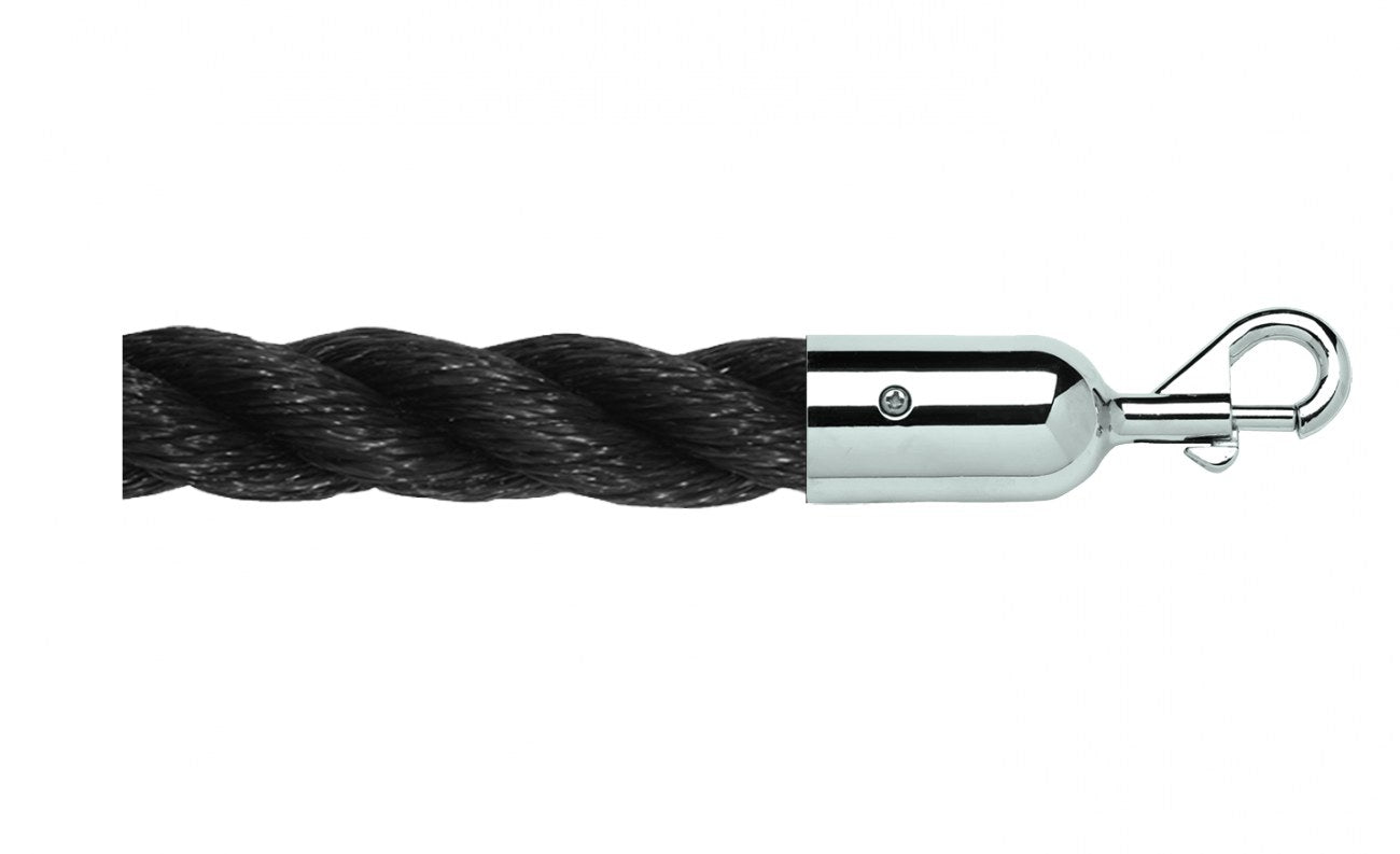 Twisted Polypropylene Rope for Crowd Control Barrier Stanchions  1.5" Diameter Slide-Snap Ends