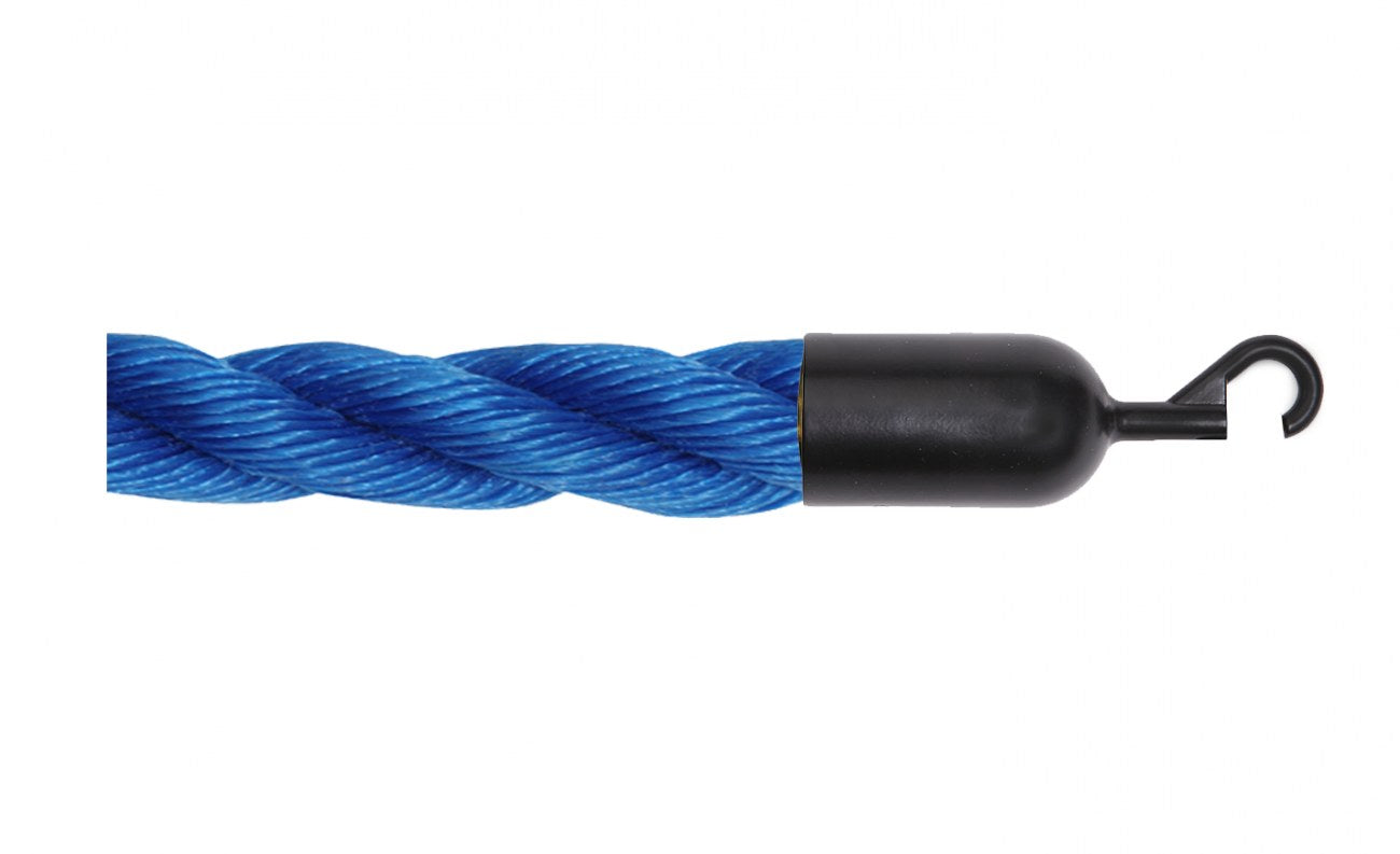 Twisted Polypropylene Rope for Crowd Control Barrier Stanchions  1.5" Diameter Slide-Snap Ends