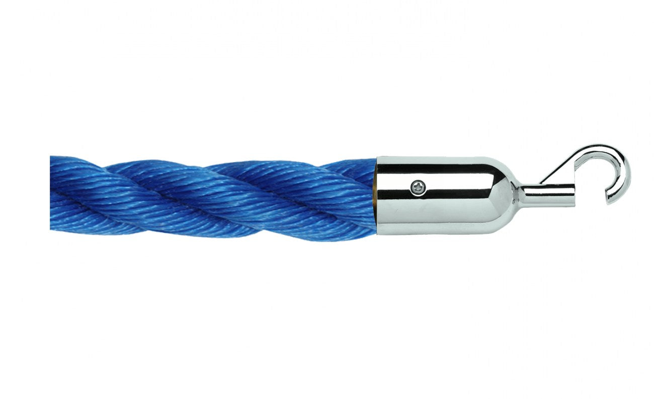 Twisted Polypropylene Rope for Crowd Control Barrier Stanchions  1.5" Diameter Slide-Snap Ends