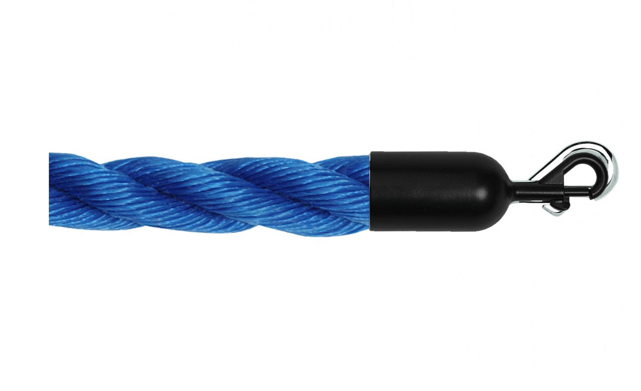 Twisted Polypropylene Rope for Crowd Control Barrier Stanchions  1.5" Diameter Slide-Snap Ends