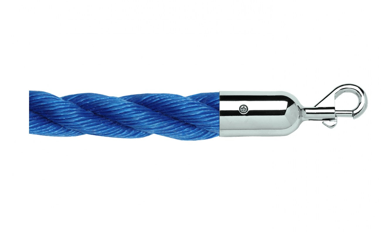 Twisted Polypropylene Rope for Crowd Control Barrier Stanchions  1.5" Diameter Slide-Snap Ends