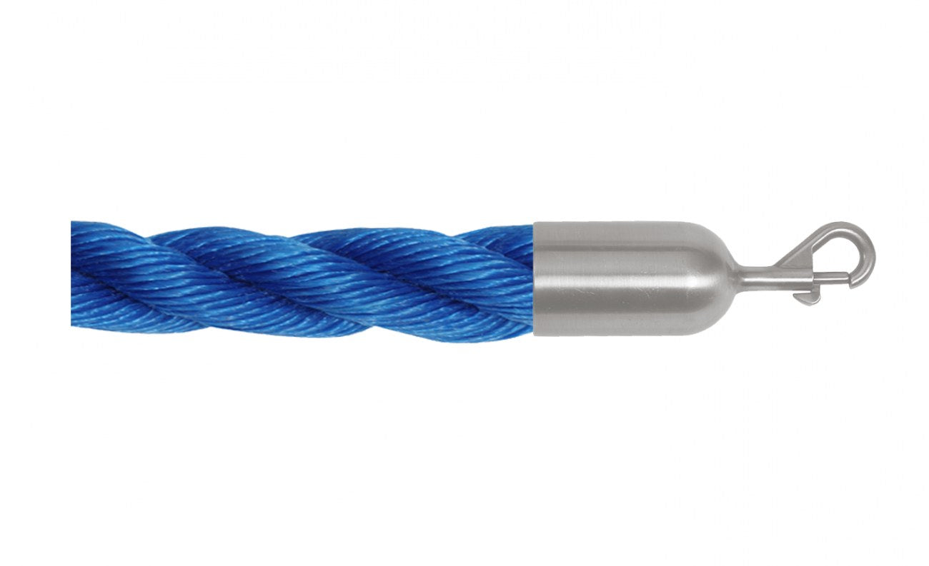 Twisted Polypropylene Rope for Crowd Control Barrier Stanchions  1.5" Diameter Slide-Snap Ends