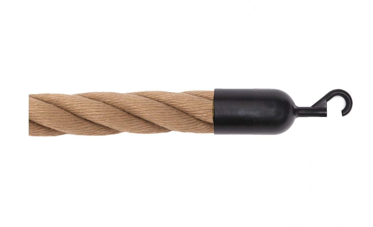 Twisted Polypropylene Rope for Crowd Control Barrier Stanchions  1.5" Diameter Slide-Snap Ends