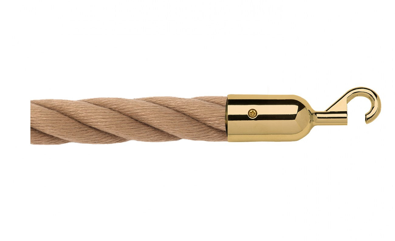 Twisted Polypropylene Rope for Crowd Control Barrier Stanchions  1.5" Diameter Slide-Snap Ends
