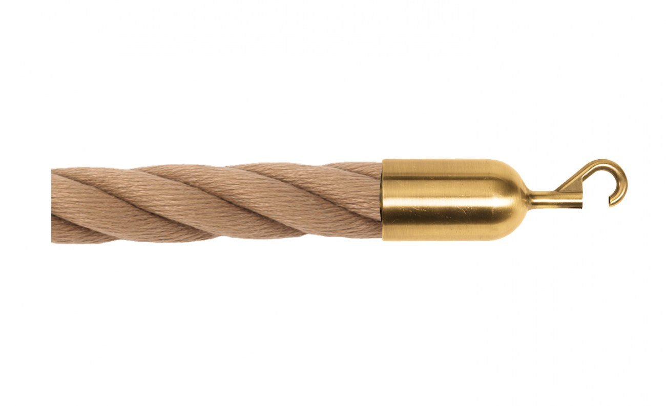 Twisted Polypropylene Rope for Crowd Control Barrier Stanchions  1.5" Diameter Slide-Snap Ends