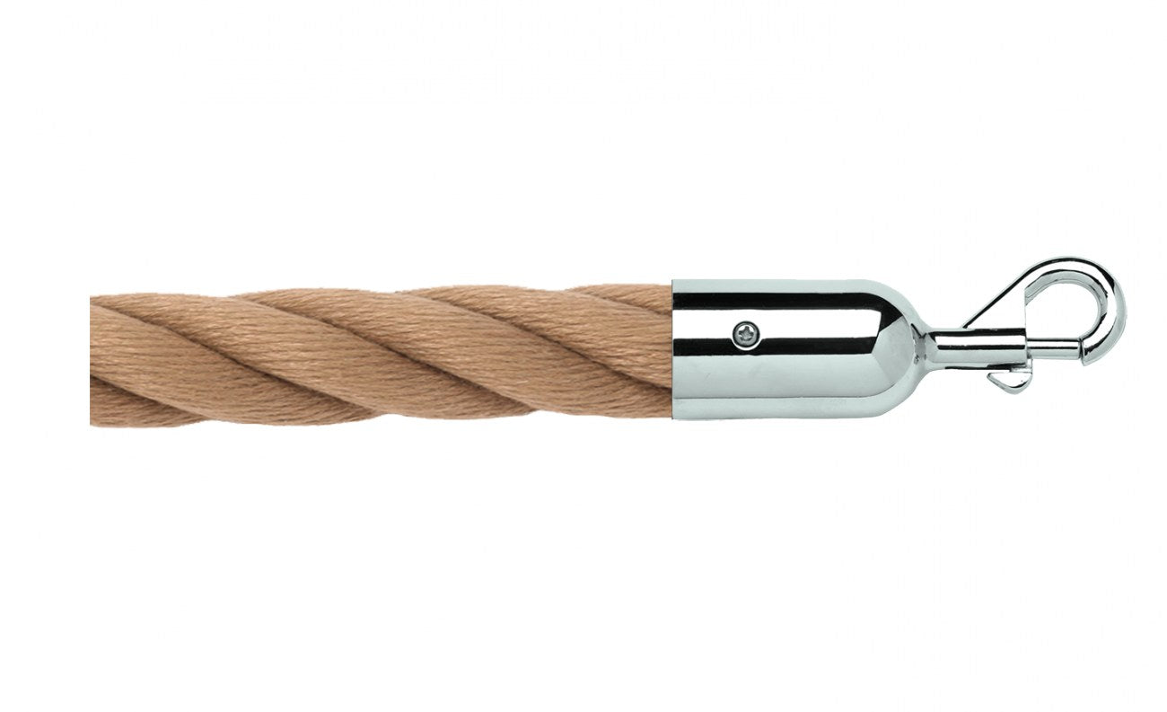 Twisted Polypropylene Rope for Crowd Control Barrier Stanchions  1.5" Diameter Slide-Snap Ends