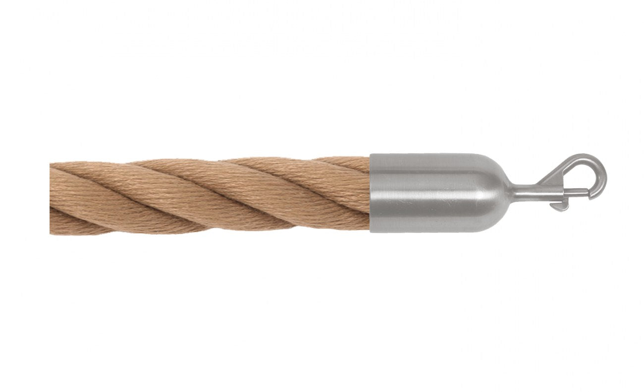 Twisted Polypropylene Rope for Crowd Control Barrier Stanchions  1.5" Diameter Slide-Snap Ends