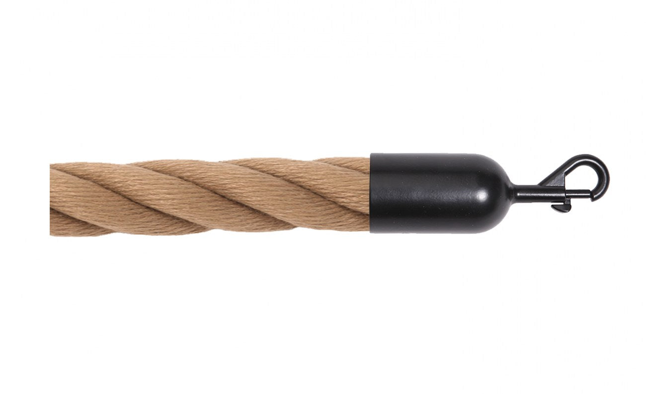 Twisted Polypropylene Rope for Crowd Control Barrier Stanchions  1.5" Diameter Slide-Snap Ends