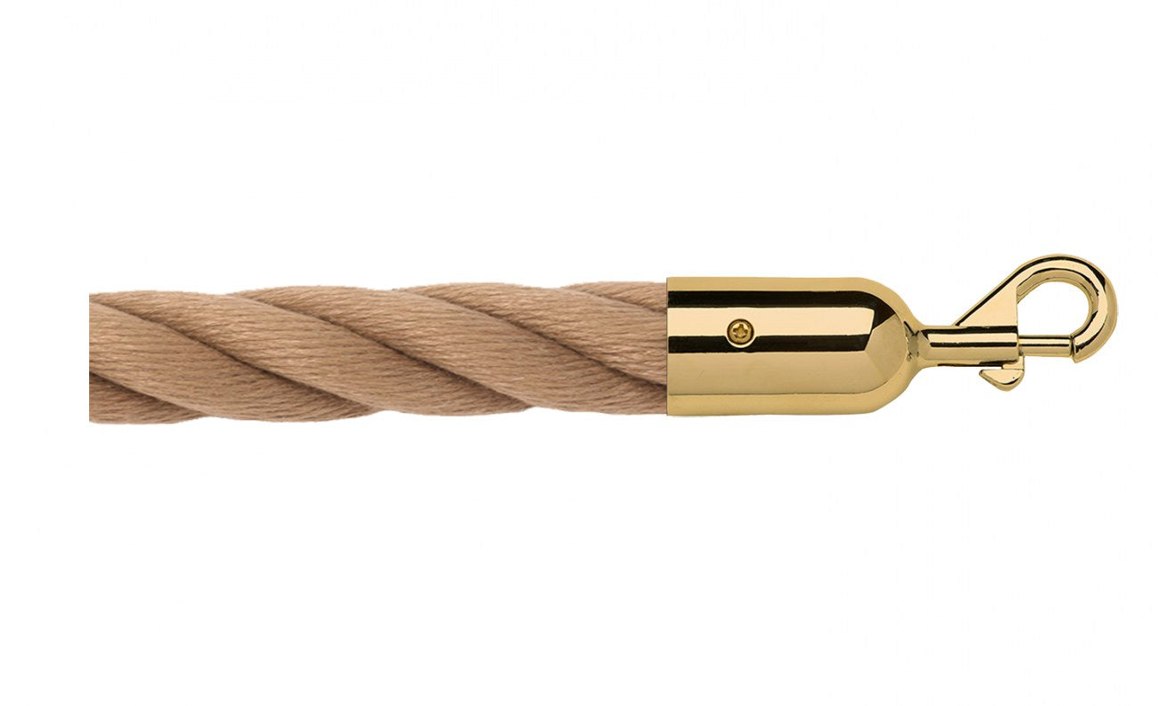 Twisted Polypropylene Rope for Crowd Control Barrier Stanchions  1.5" Diameter Slide-Snap Ends