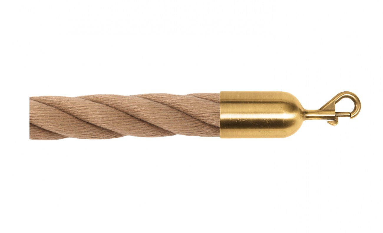Twisted Polypropylene Rope for Crowd Control Barrier Stanchions  1.5" Diameter Slide-Snap Ends