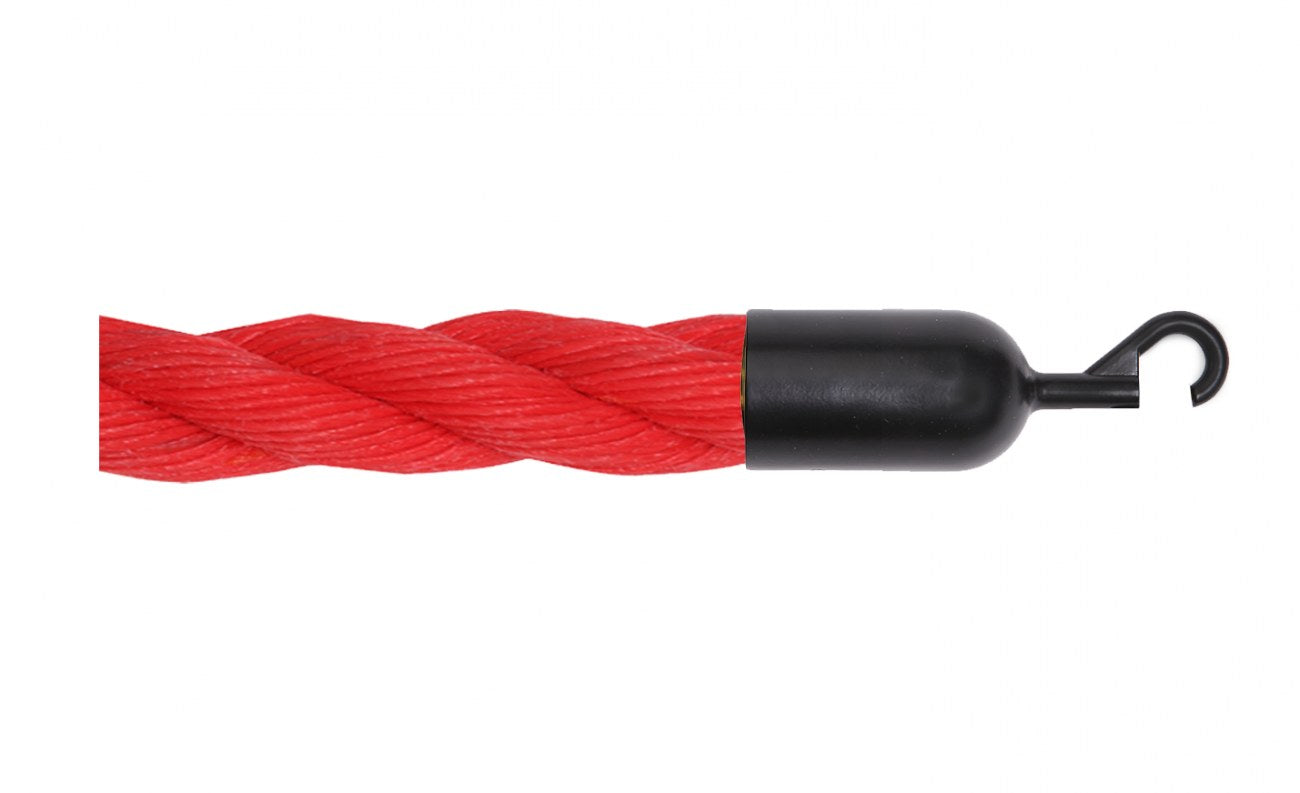 Twisted Polypropylene Rope for Crowd Control Barrier Stanchions  1.5" Diameter Slide-Snap Ends