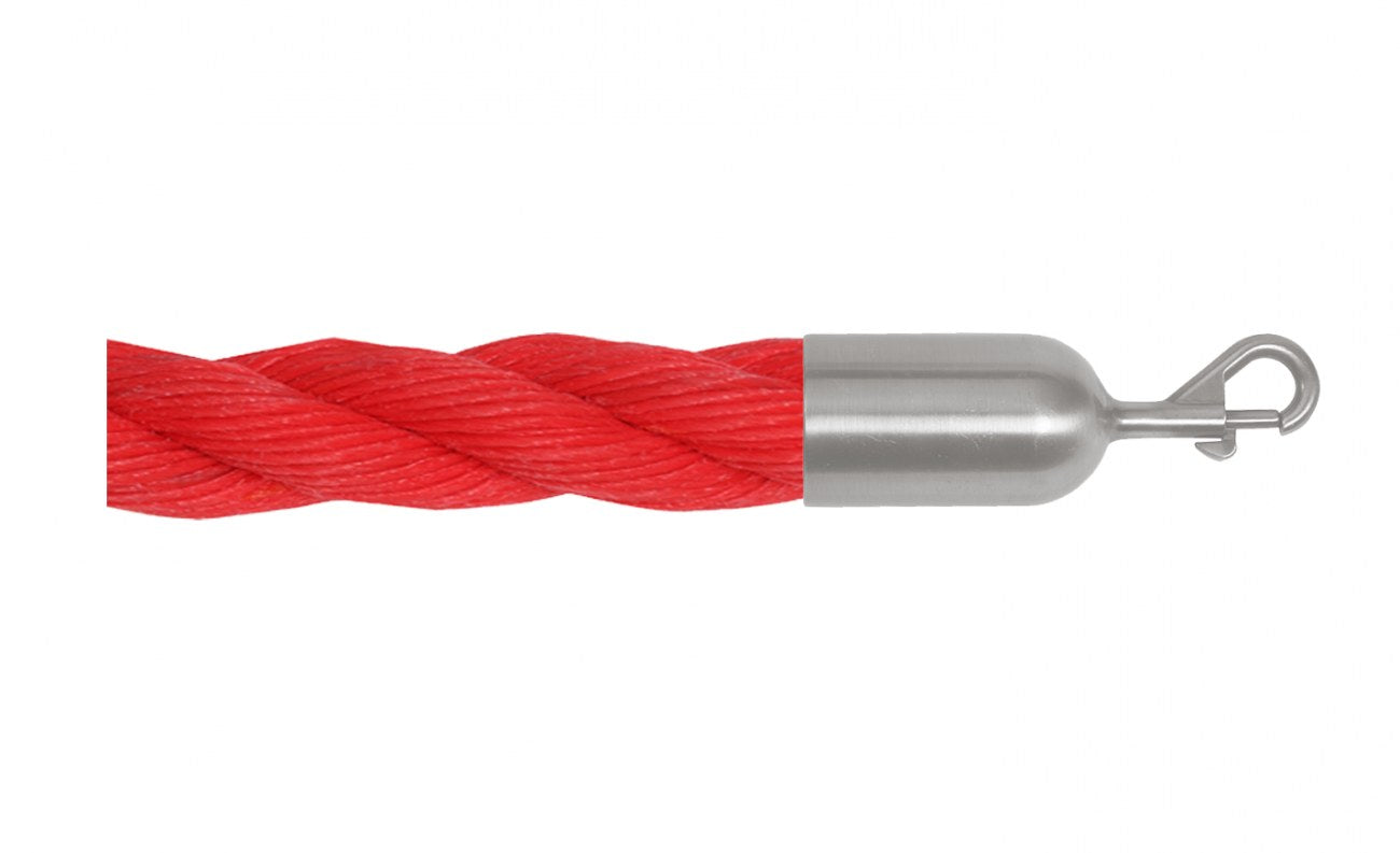 Twisted Polypropylene Rope for Crowd Control Barrier Stanchions  1.5" Diameter Slide-Snap Ends