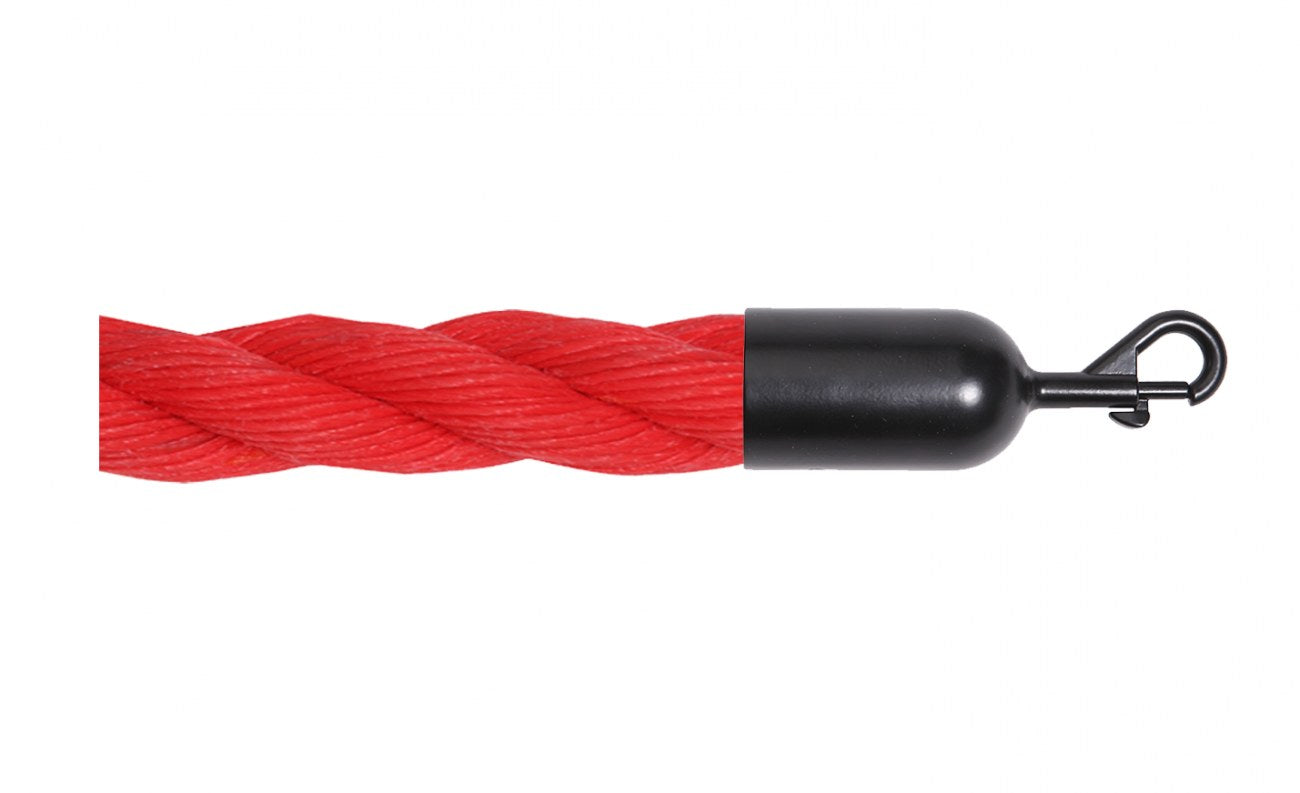 Twisted Polypropylene Rope for Crowd Control Barrier Stanchions  1.5" Diameter Slide-Snap Ends