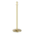 Heavy duty ball top rope stanchion in polished brass with sloped cast iron base