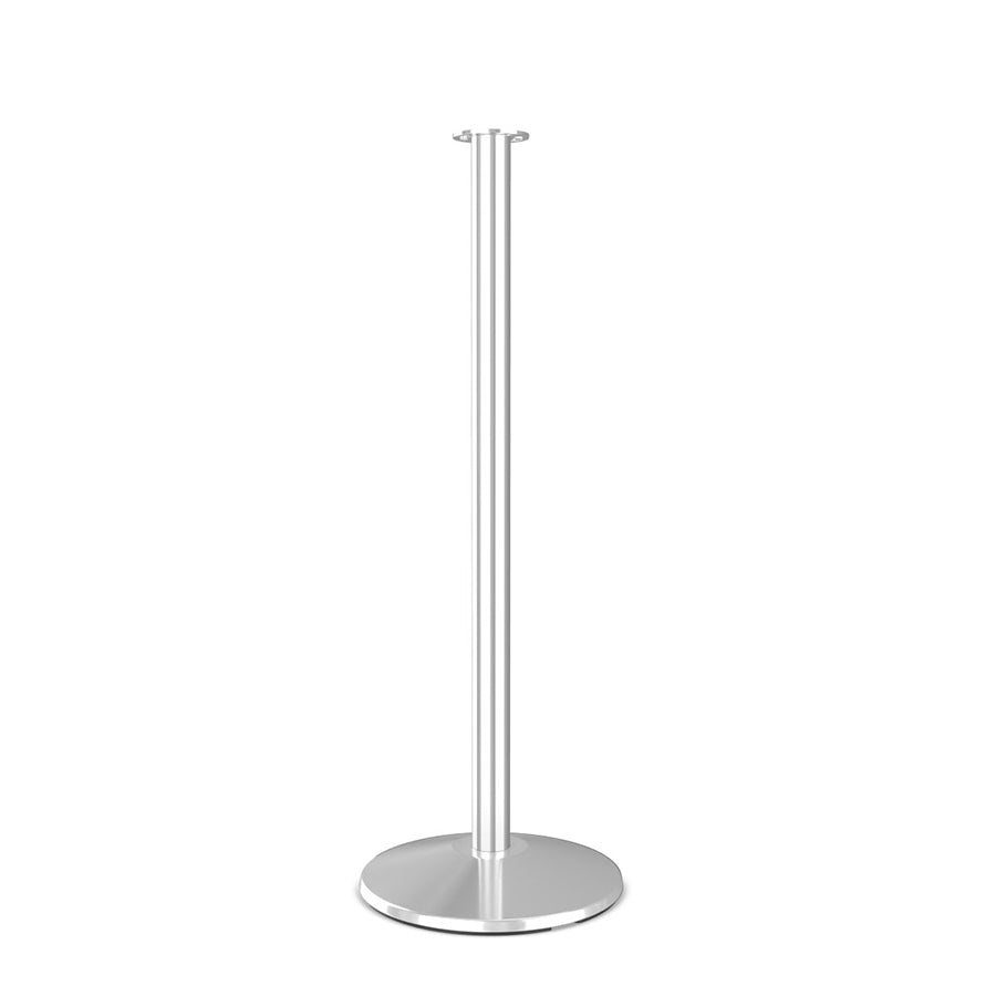 Flat top rope stanchion in polished stainless steel