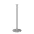 Flat top rope stanchion in satin stainless steel