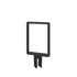 Designer Series sign frame in smooth black with universal post adapter