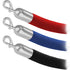 Velour stanchion ropes in five colours with polished chrome snap ends