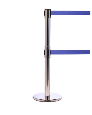 [CUSTOM] Crowd Control Barriers Stanchions QueuePro 250 Twin - 11 FT Belts