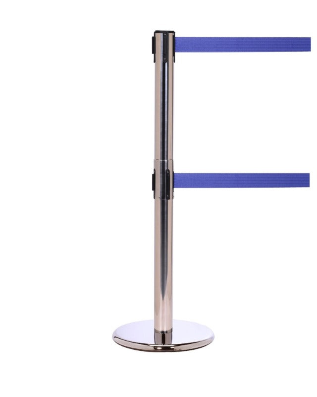 [CUSTOM] Crowd Control Barriers Stanchions QueuePro 250 Twin - 11 FT Belts