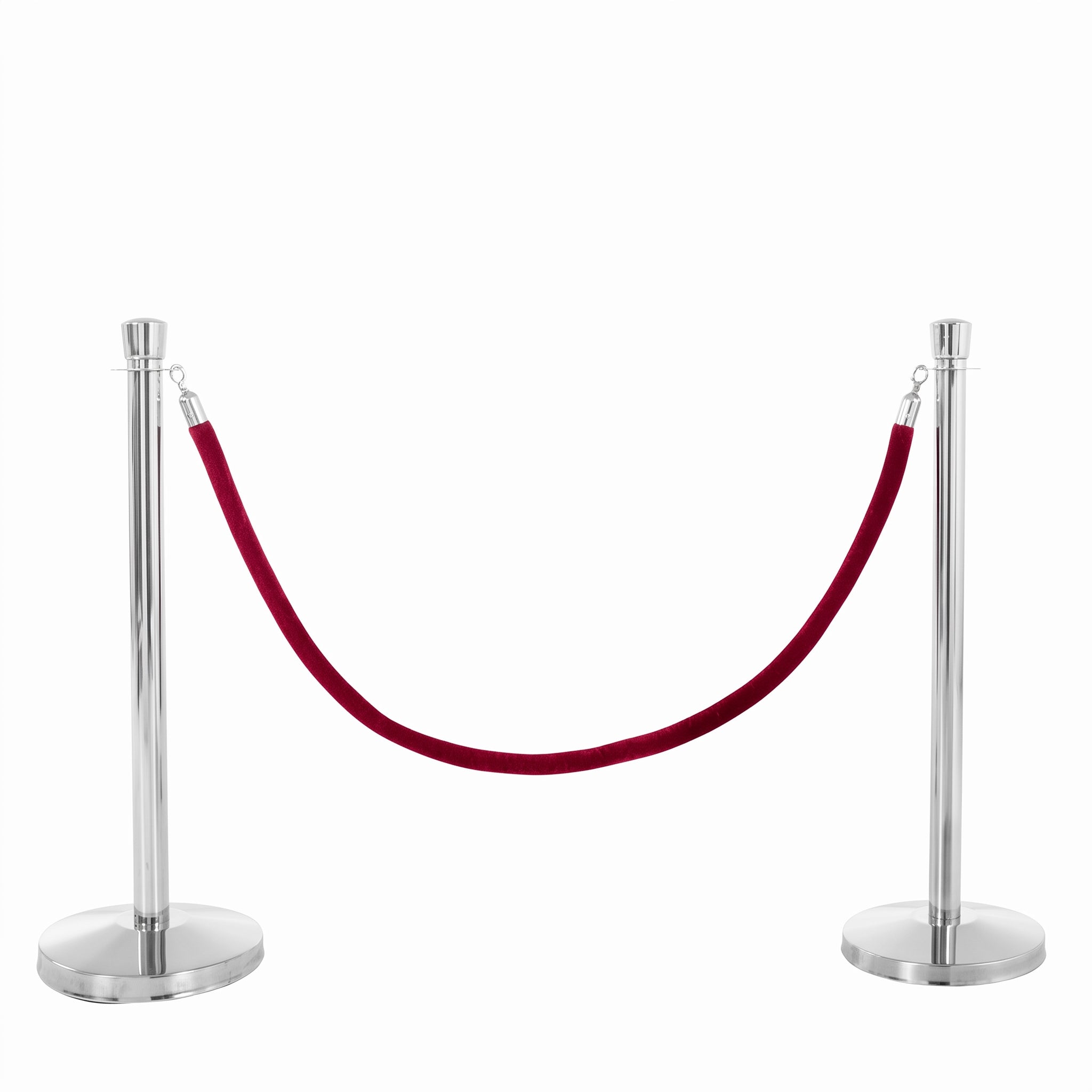 US Weight Chrome Stanchion 2-Pack with 6 FT Rope