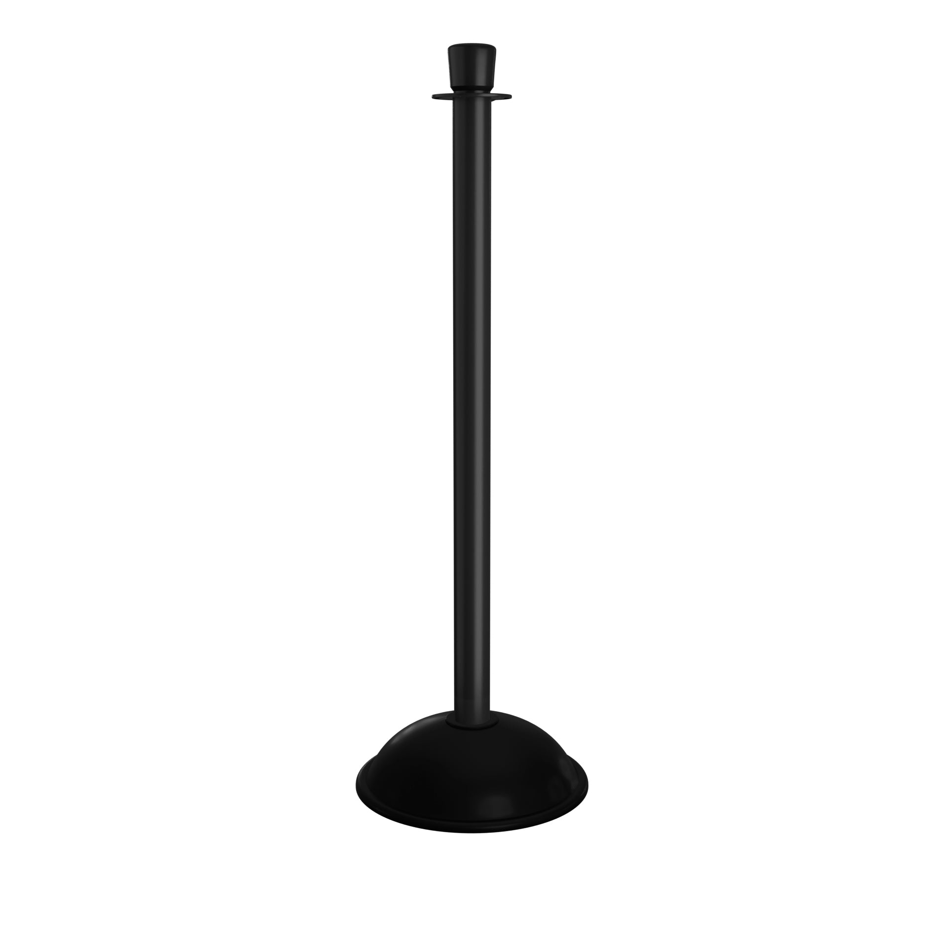 Crown Top Dome Base RopeMaster stanchion in Black finish