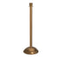 Crown Top Dome Base RopeMaster stanchion in Polished Brass finish
