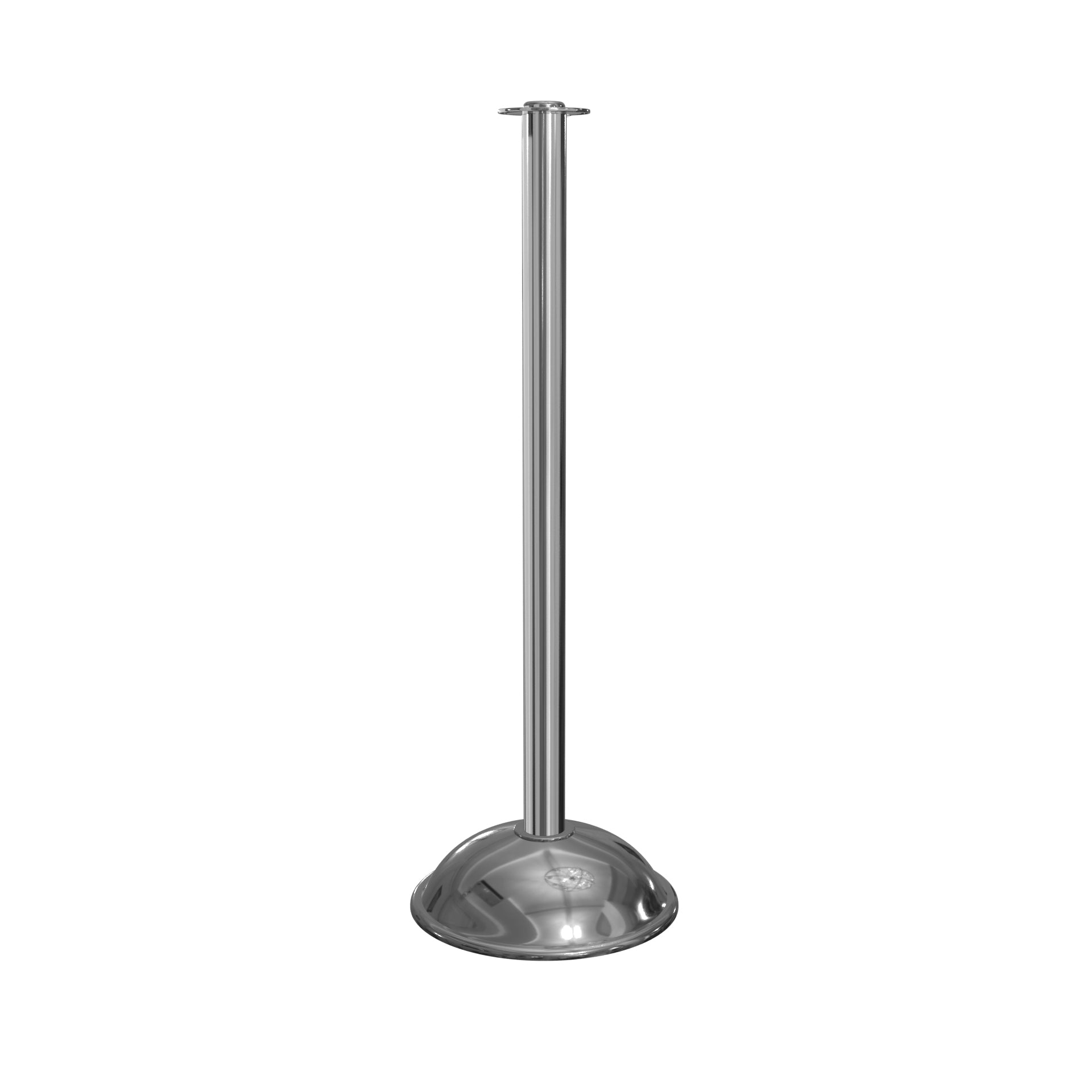 Flat Top Dome Base RopeMaster stanchion in Polished Stainless finish
