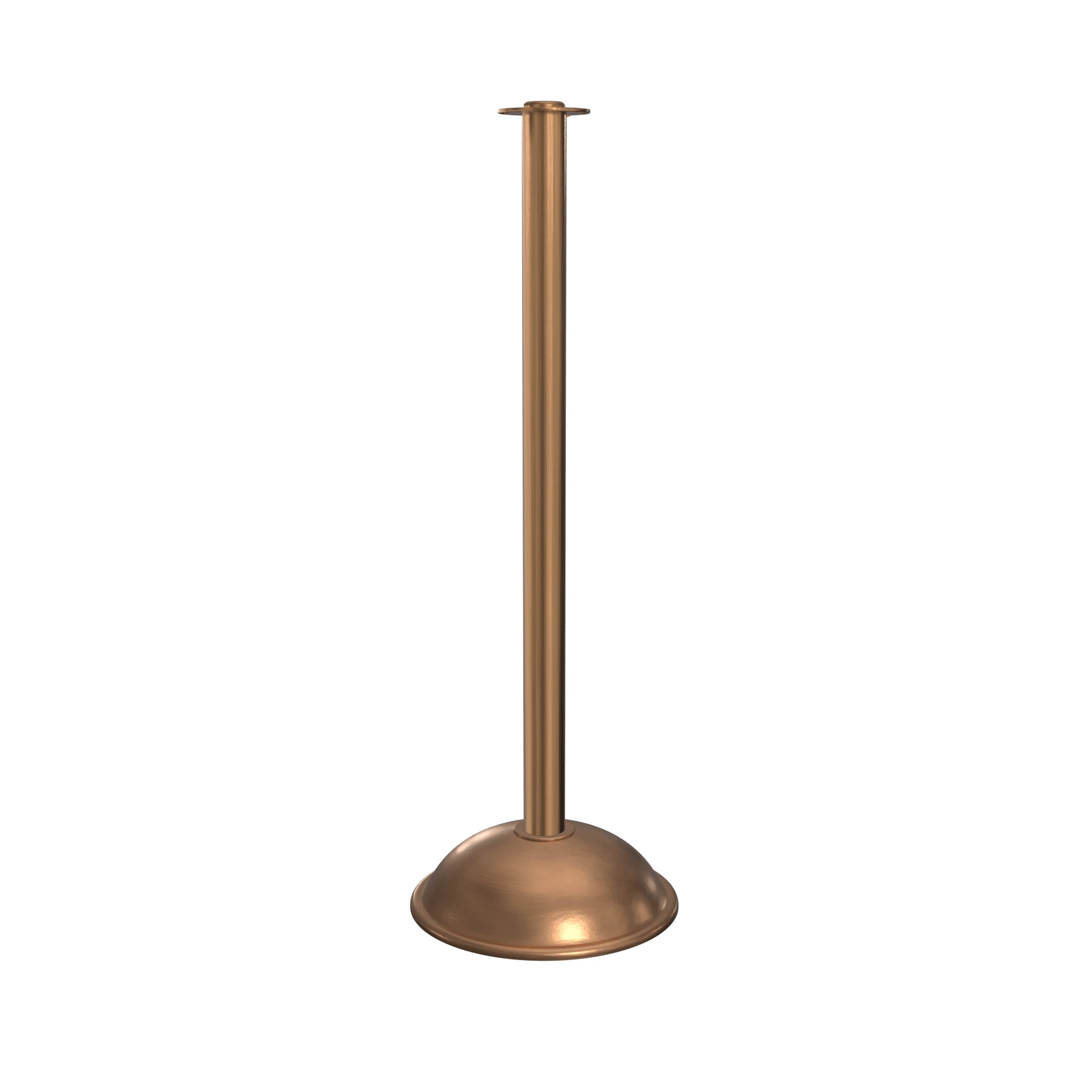 Flat Top Dome Base RopeMaster stanchion in Satin Brass finish
