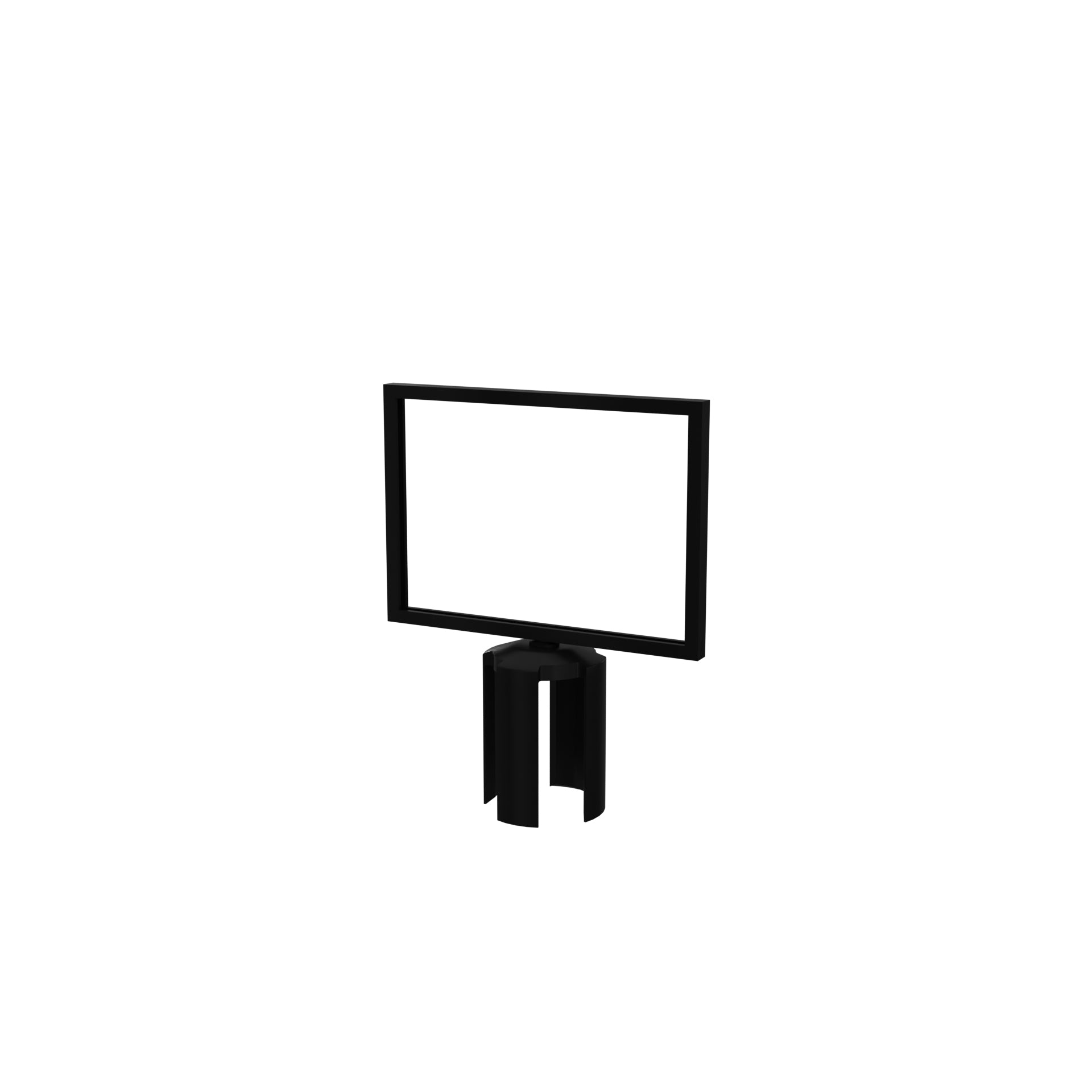 Stanchion Sign Frame – Horizontal, Black finish
