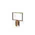 Stanchion Sign Frame – Horizontal, Polished Brass finish