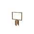 Stanchion Sign Frame – Horizontal, Satin Brass finish