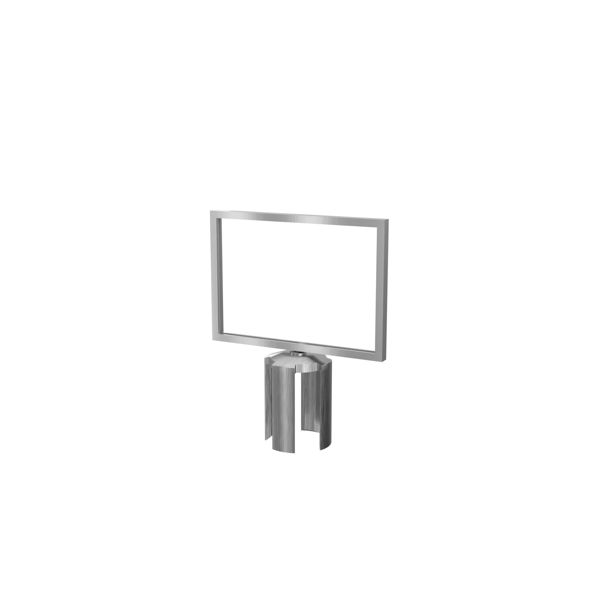 Stanchion Sign Frame – Horizontal, Satin Stainless finish
