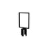 Stanchion Sign Frame – Vertical, Black finish