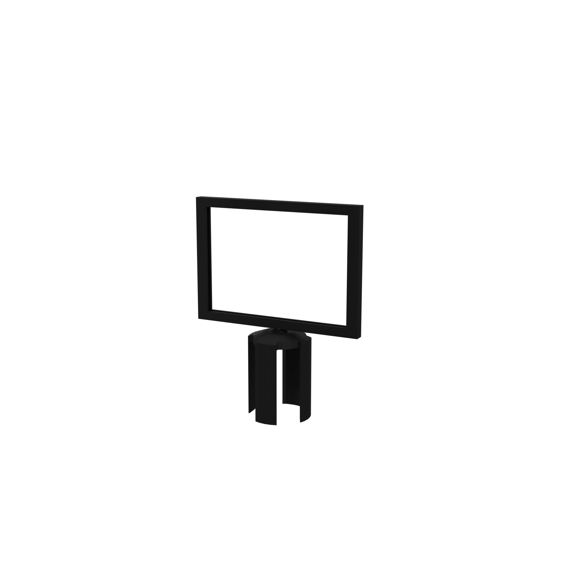 Stanchion Sign Frame Heavy Duty – Horizontal, Black finish