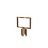 Stanchion Sign Frame Heavy Duty – Horizontal, Polished Brass finish