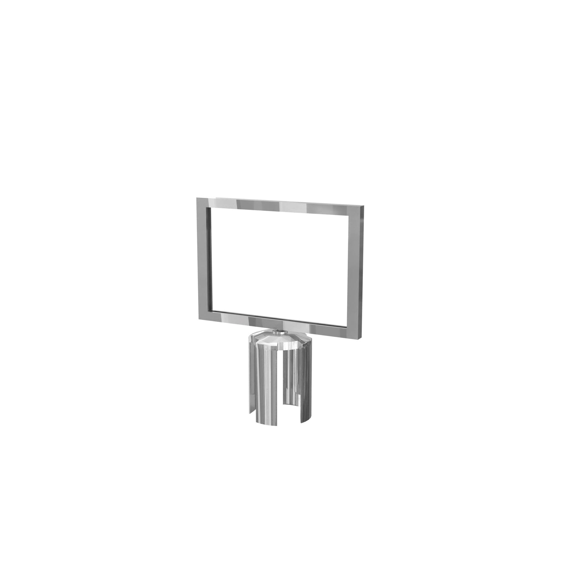 Stanchion Sign Frame Heavy Duty – Horizontal, Polished Stainless finish