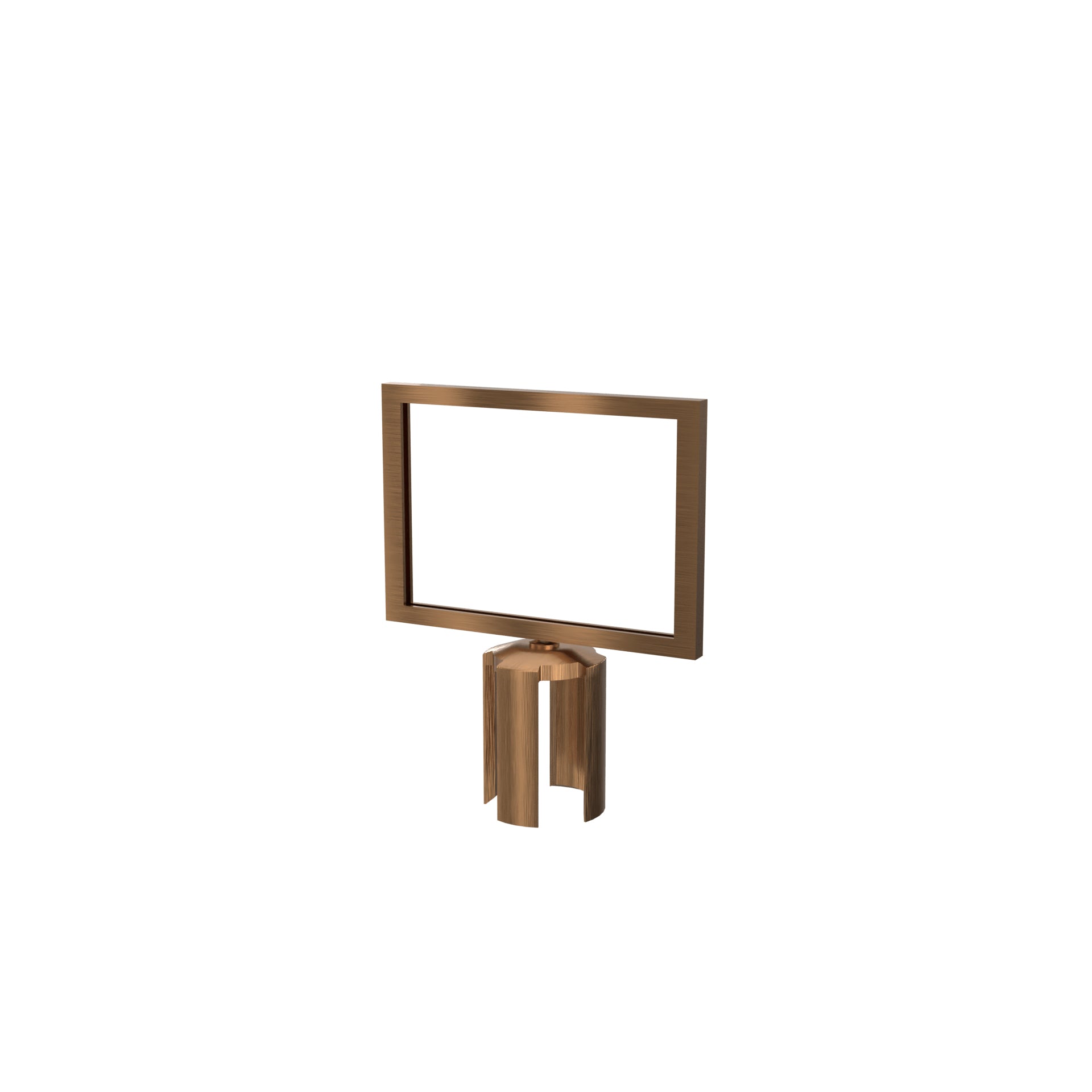 Stanchion Sign Frame Heavy Duty – Horizontal, Satin Brass finish