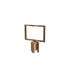 Stanchion Sign Frame Heavy Duty – Horizontal, Satin Brass finish