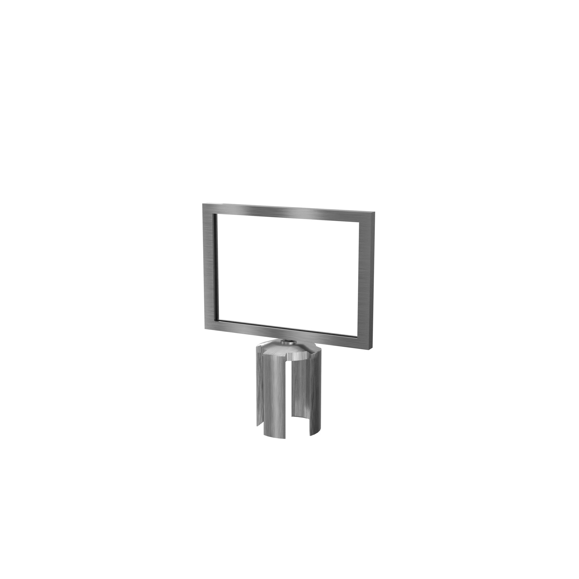 Stanchion Sign Frame Heavy Duty – Horizontal, Satin Stainless finish