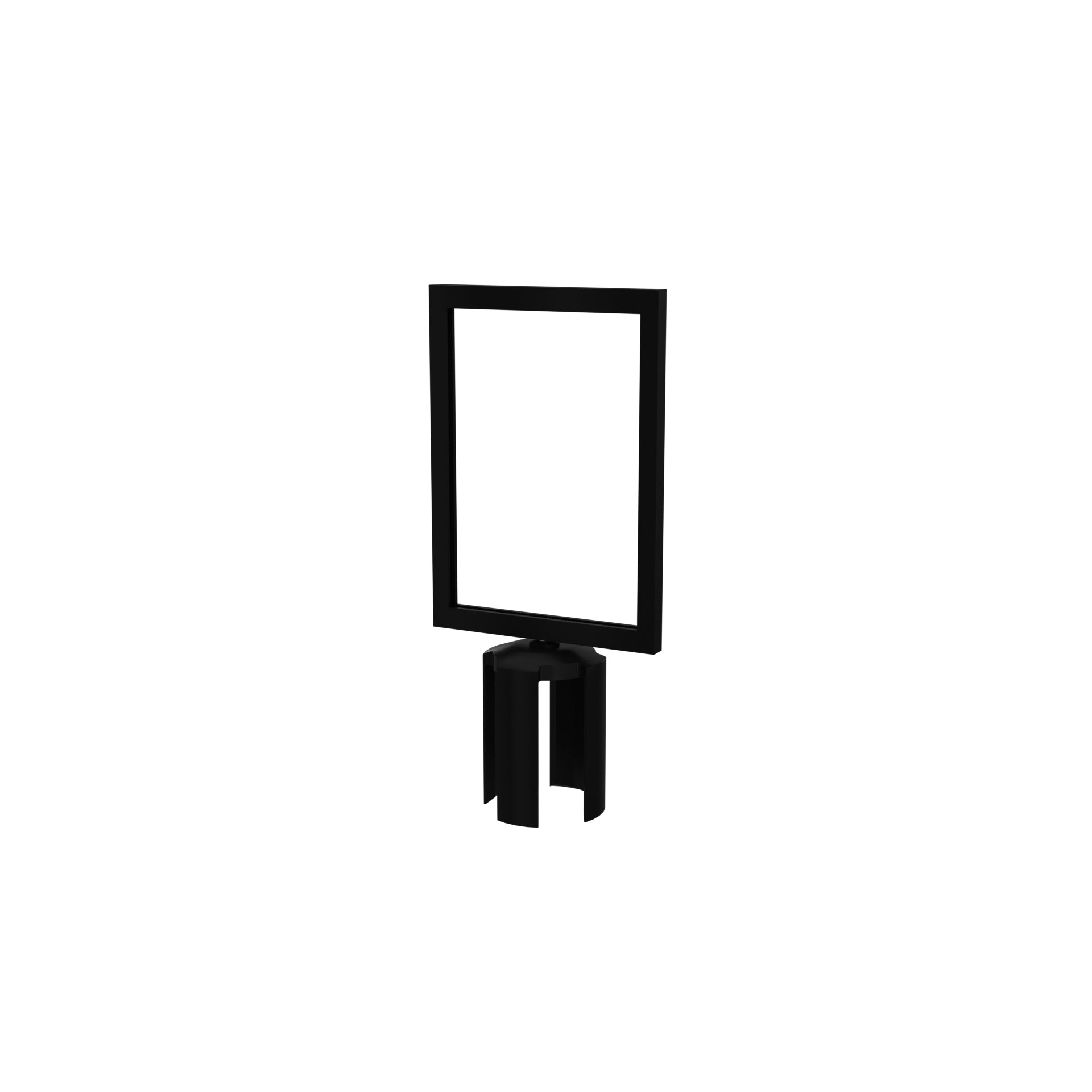 Stanchion Sign Frame Heavy Duty – Vertical, Black finish